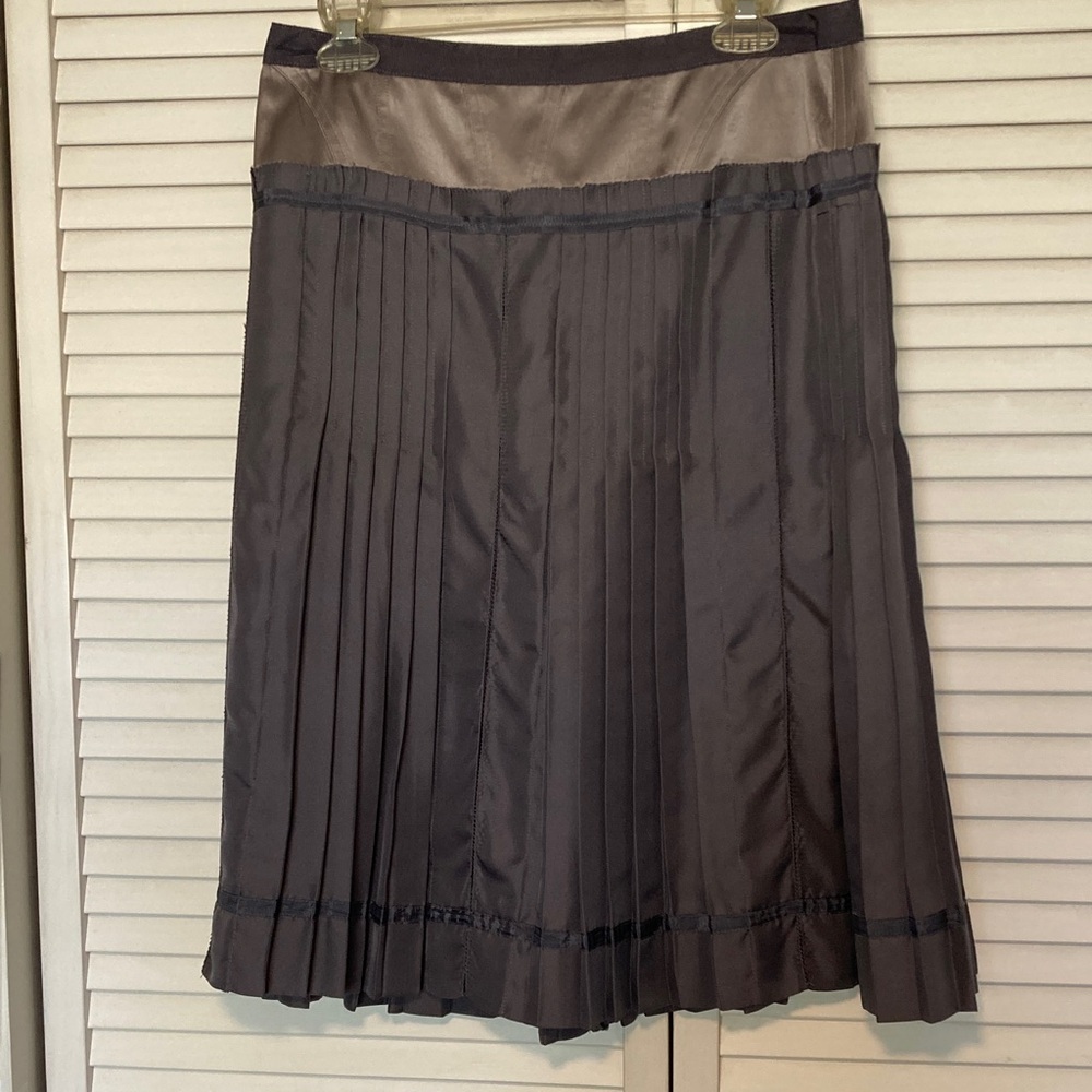 BCBGMaxAzria Runway Charcoal A-Line Skirt